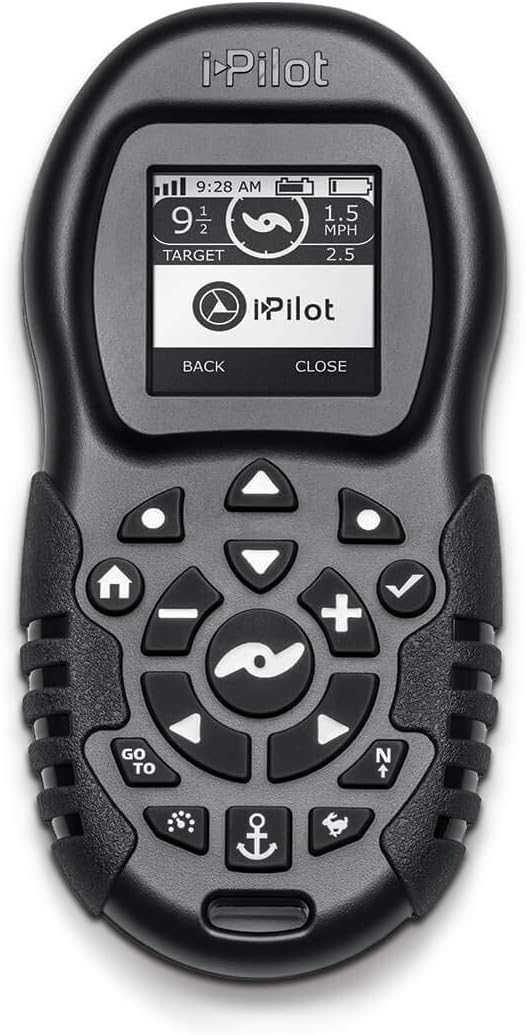 Minn Kota i-Pilot remote with enlarged LCD screen for easy on-water control