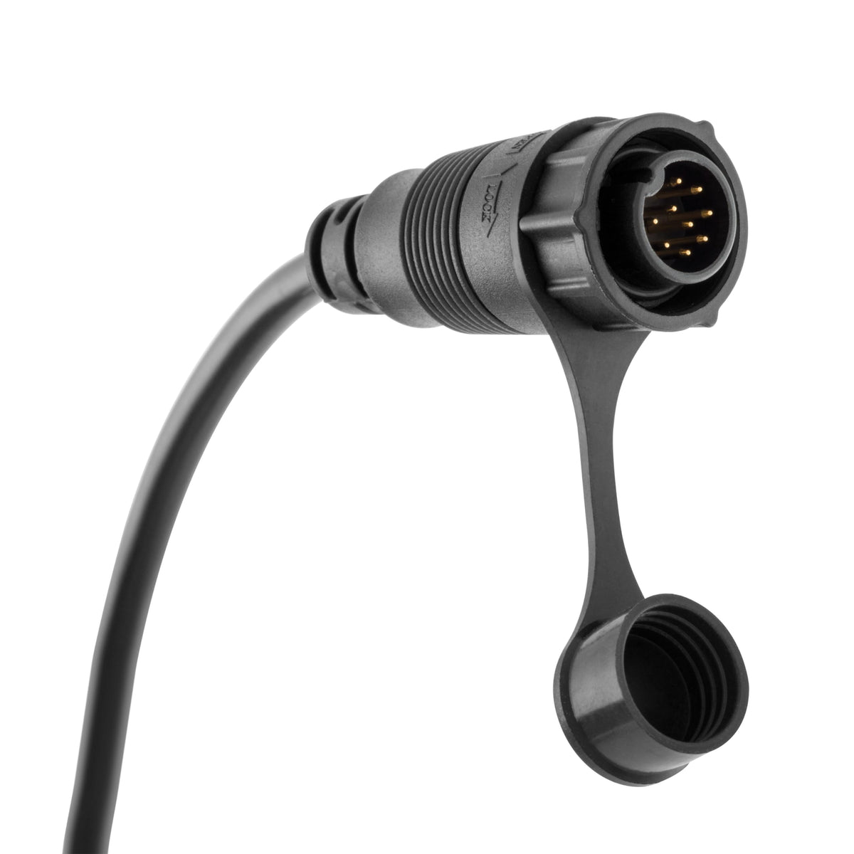 Minn Kota MKR-US2-16 with shielded IP68 connectors prevents sonar interference for stable readings.