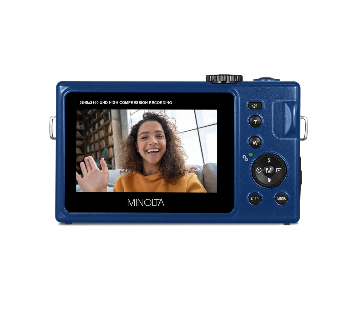 Minolta 48MP camera with 3-inch LCD for precise framing