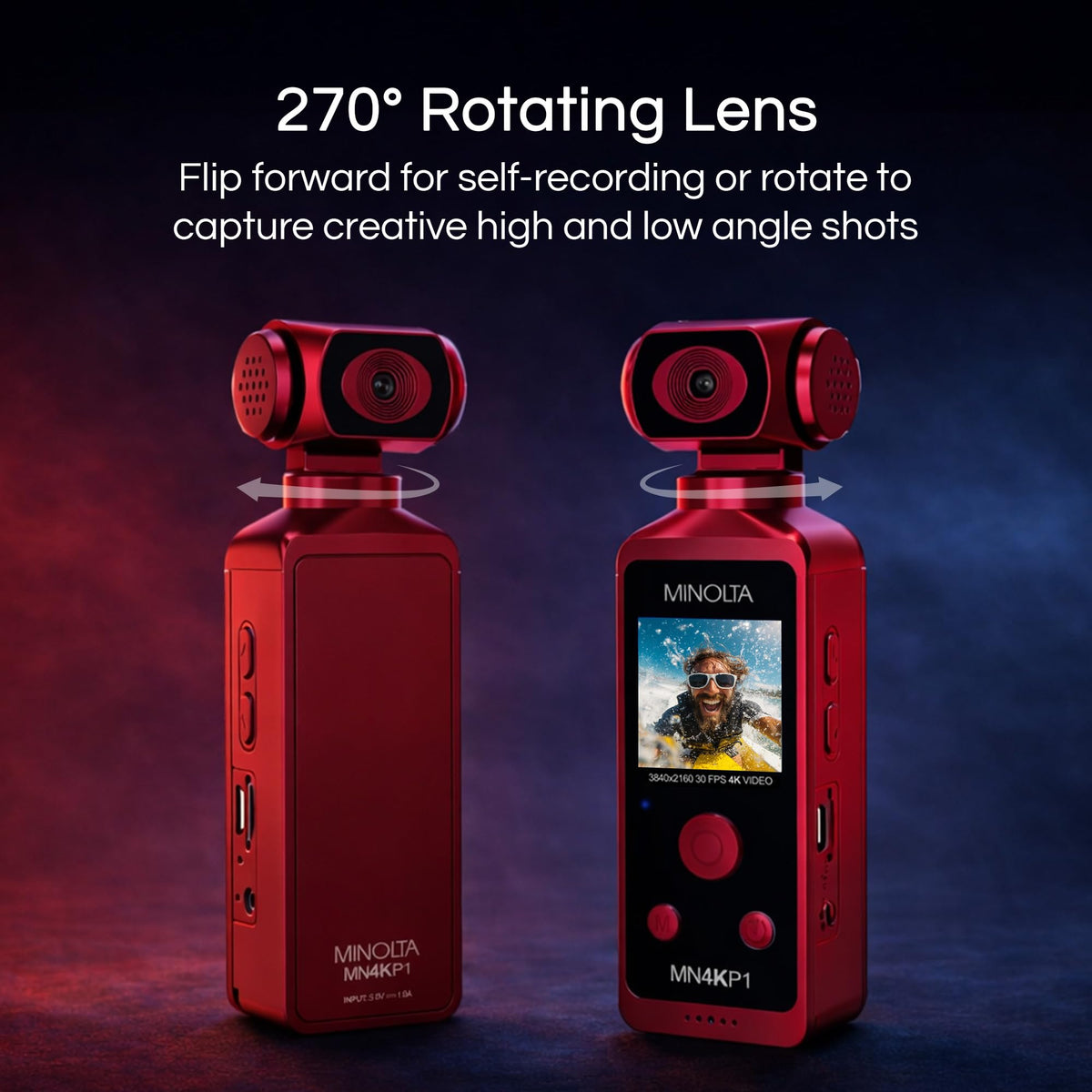 Minolta 4K Pocket Camcorder 16MP photos deliver crisp images