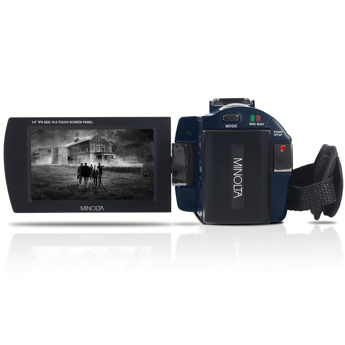 Minolta camcorder accessory shoe and 37mm threading enable filters and external mic