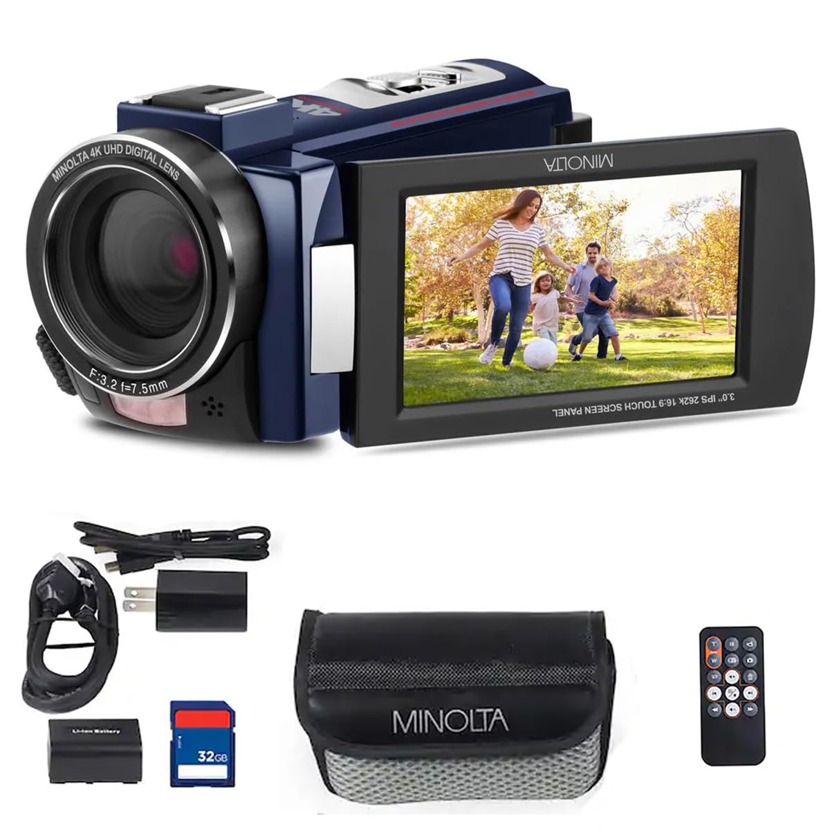 Minolta camcorder with Night Vision IR LEDs for clear footage at night