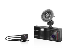 Minolta dash camera front view in 1080P for wide, detailed road footage