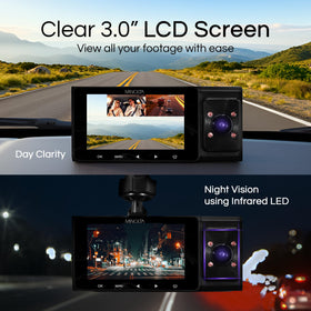 Minolta MNCD338T night vision enhances interior recording in low light conditions.