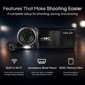Minolta MN4K100Z complete kit ready-for-recording package for on-the-go creators