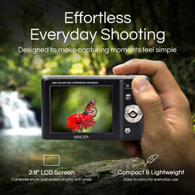 Minolta MND20 records vivid 2.7K video for sharp, cinematic footage