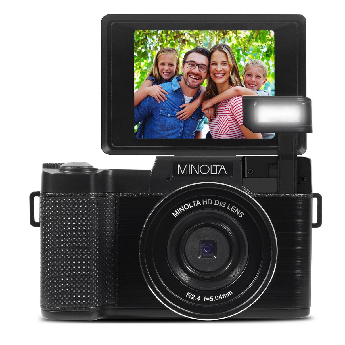 Minolta rear controls close-up highlighting buttons for quick camera adjustments