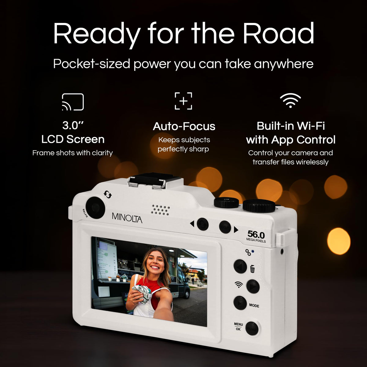 Minolta MND65 18X zoom enables wide landscapes and close-ups easily