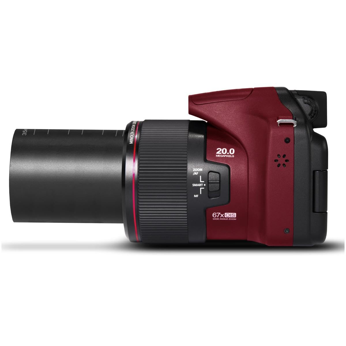Minolta Pro Shot 20MP with 67x zoom lens for distant subjects with clarity.
