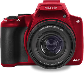 Minolta ProShot included kit with 32GB card, battery, charger, and case.