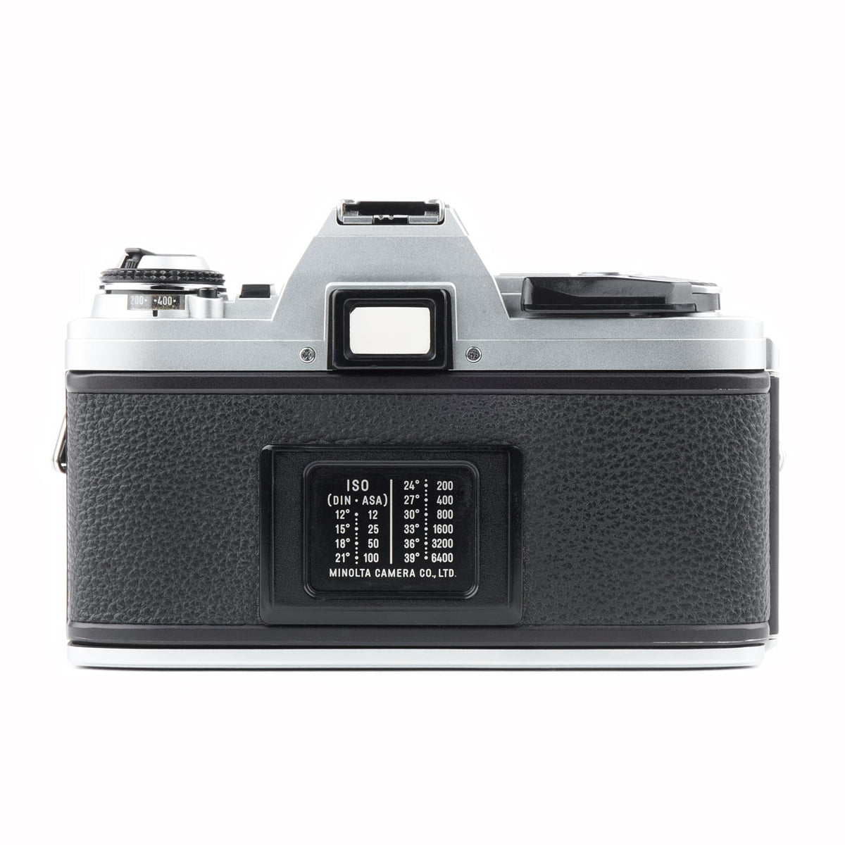 Minolta X-370 MD lens mount enables precise manual focus.