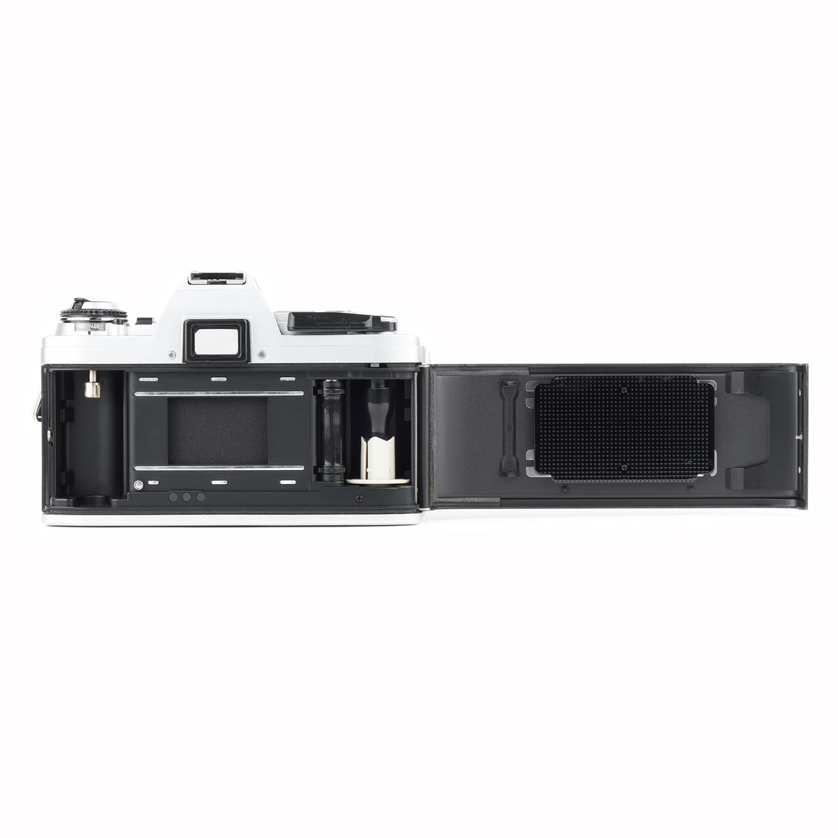 Minolta X-370 MD zoom lens detail highlights versatile focal range.