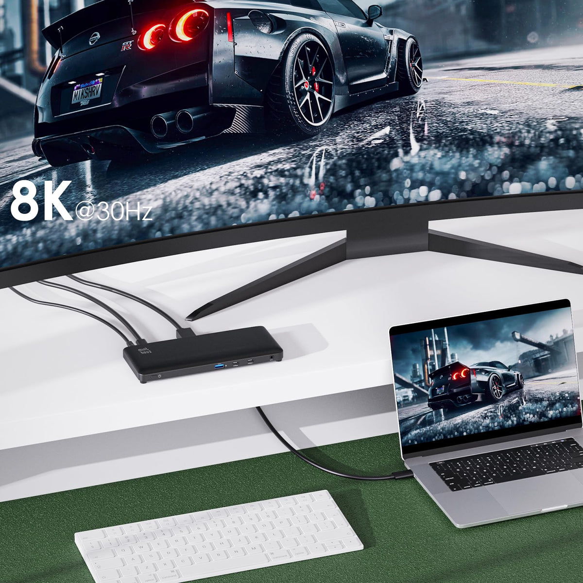 Minthouz docking station back ports emphasizes wired networking and charging readiness