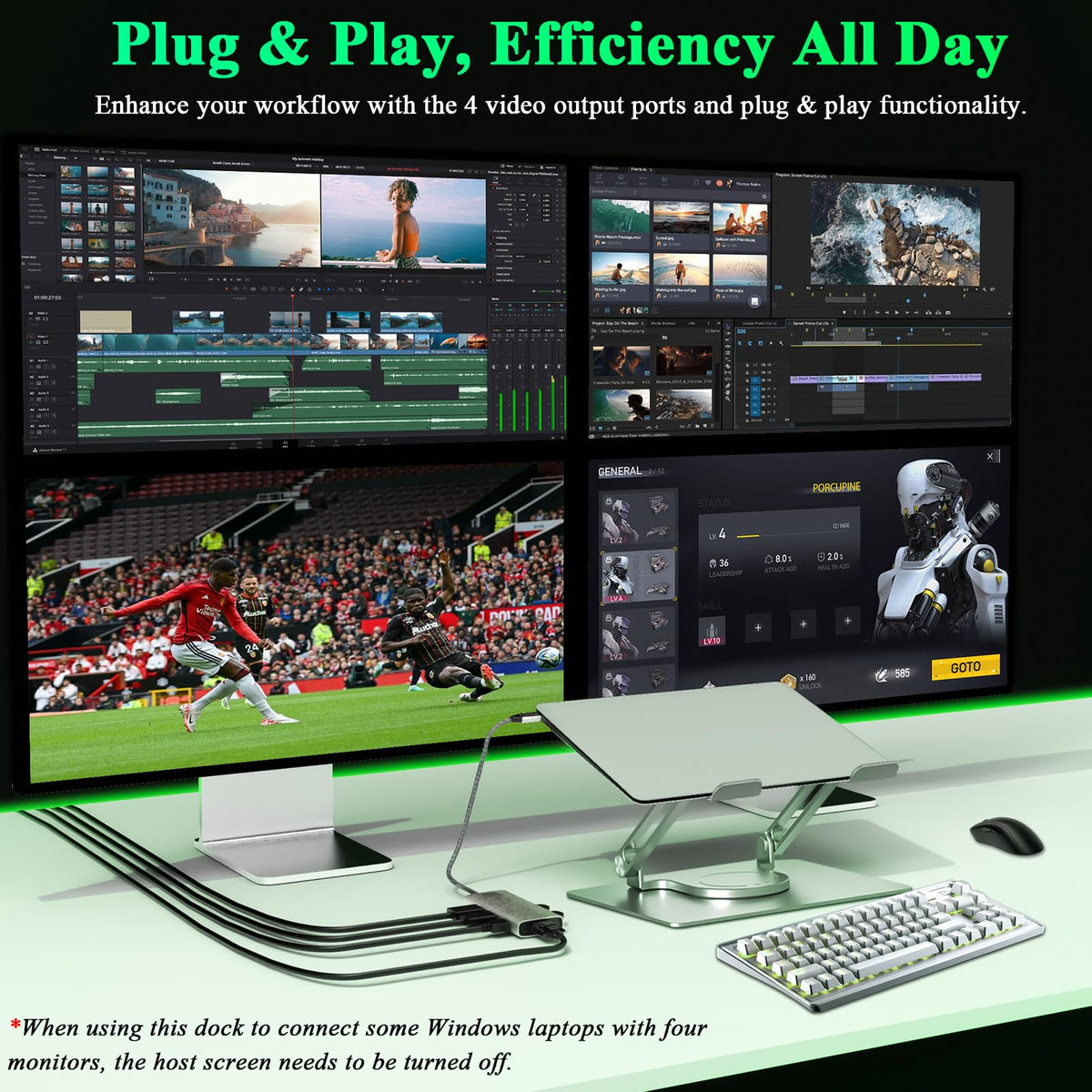 Minthouz MacBook Neo compatibility; plug-and-play docking for Apple devices.