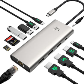 Minthouz dock front ports showing video and USB ports for expanded workstation