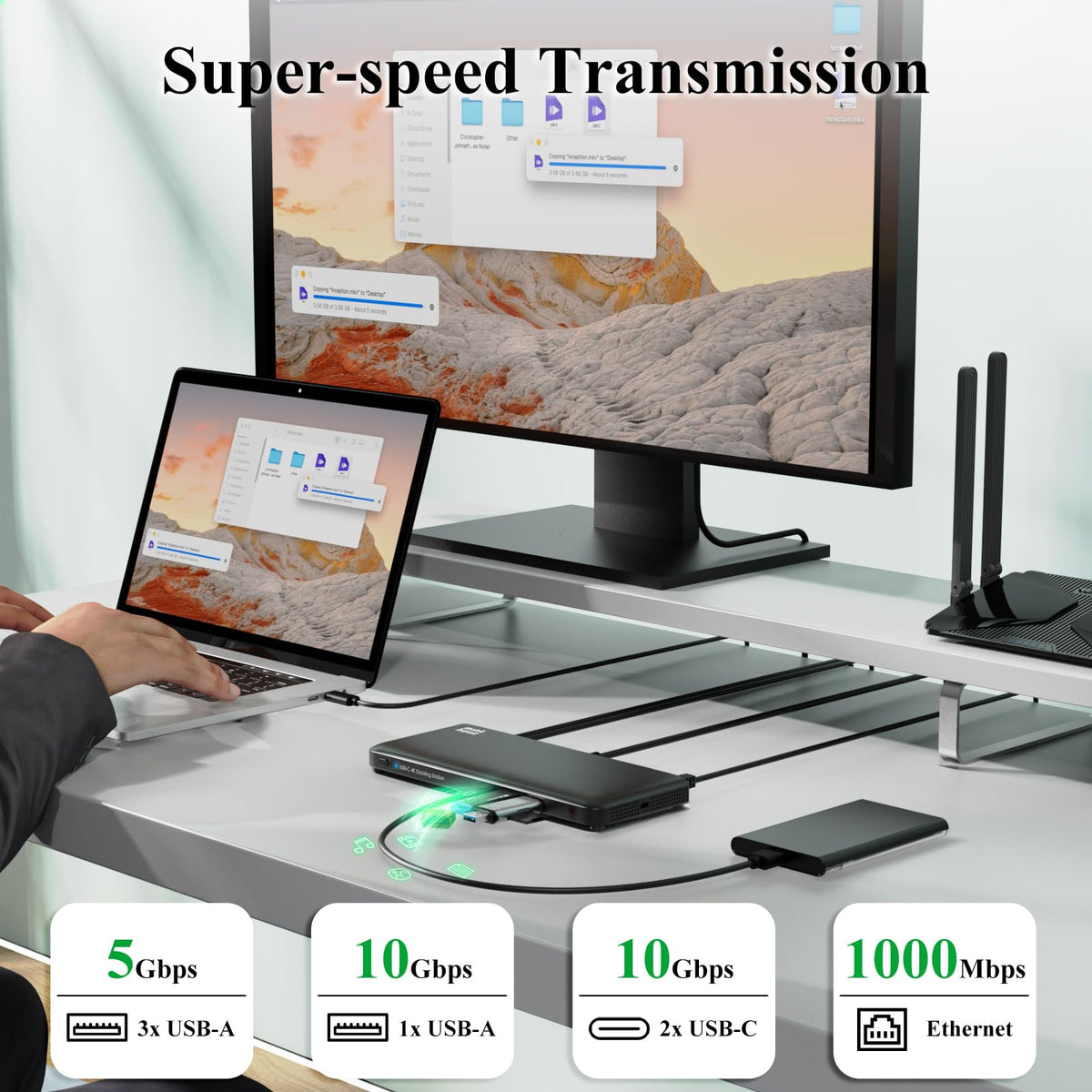 Minthouz ethernet port provides stable 1000Mbps wired network