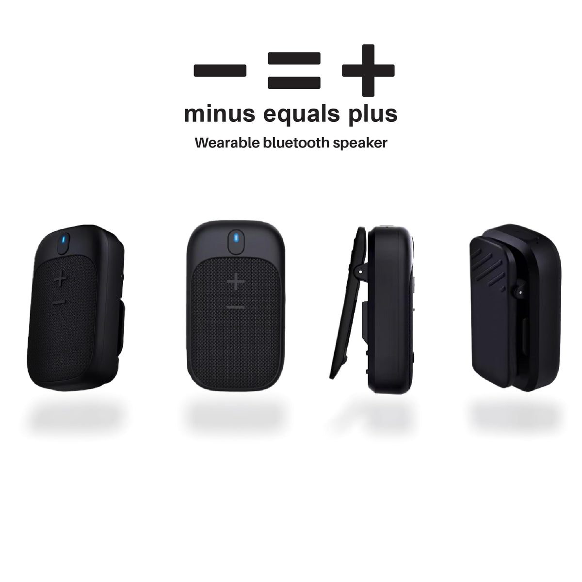 MINUS EQUALS PLUS built-in mic enables hands-free calls on the course