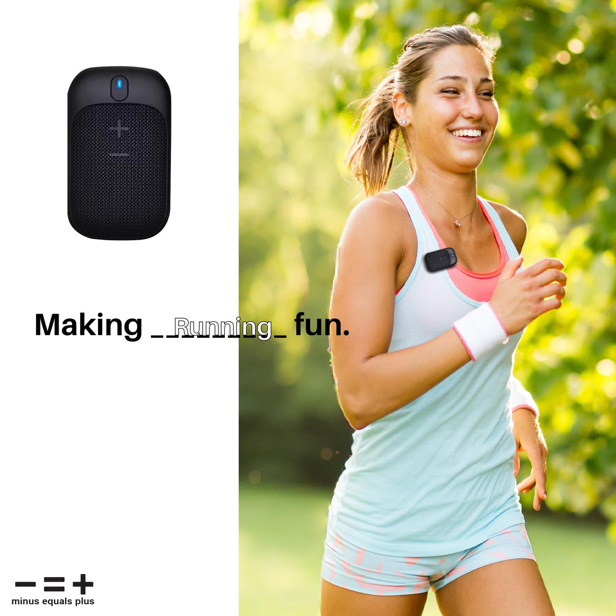 MINUS EQUALS PLUS wireless Bluetooth connection for easy pairing