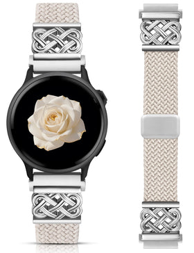 Minyee 20mm braided nylon band with magnetic closure for Garmin watches—easy on/off and secure fit.