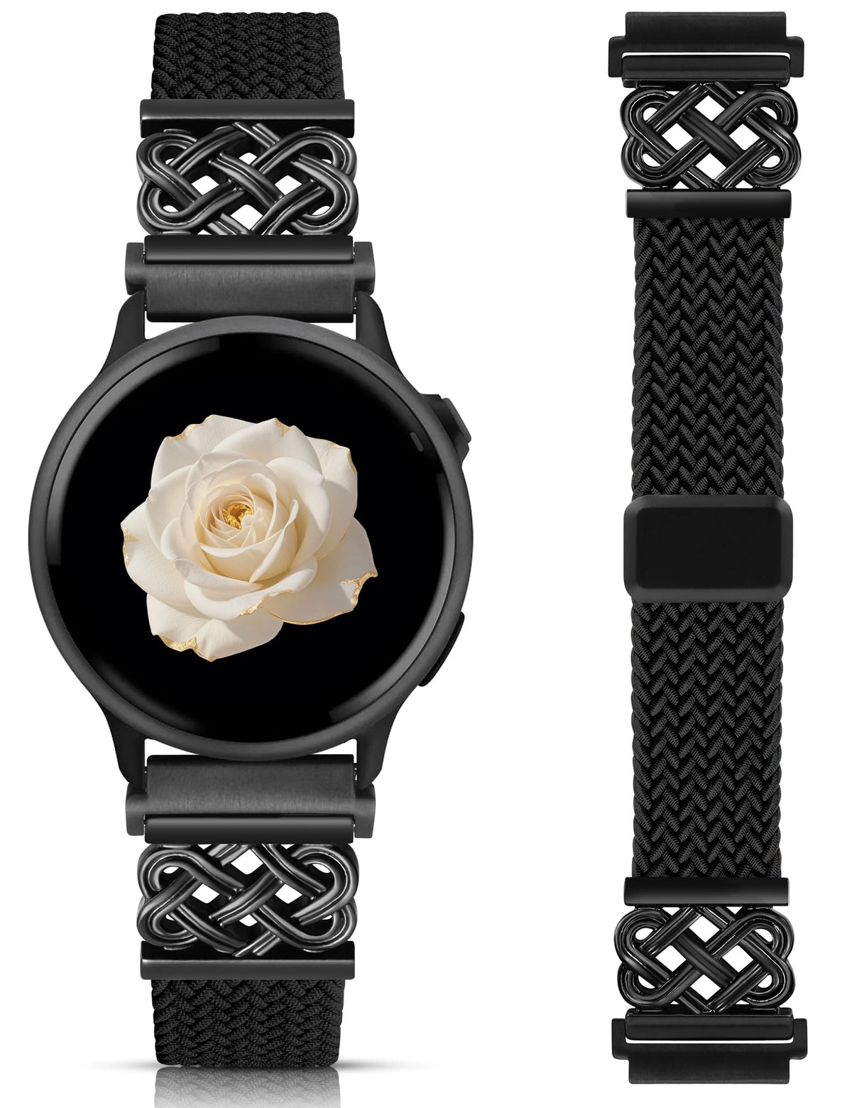 Minyee 20mm braided nylon band with magnetic closure for quick, secure daily wear.