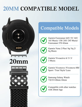 Minyee elastic braided strap offers comfortable, breathable wear.