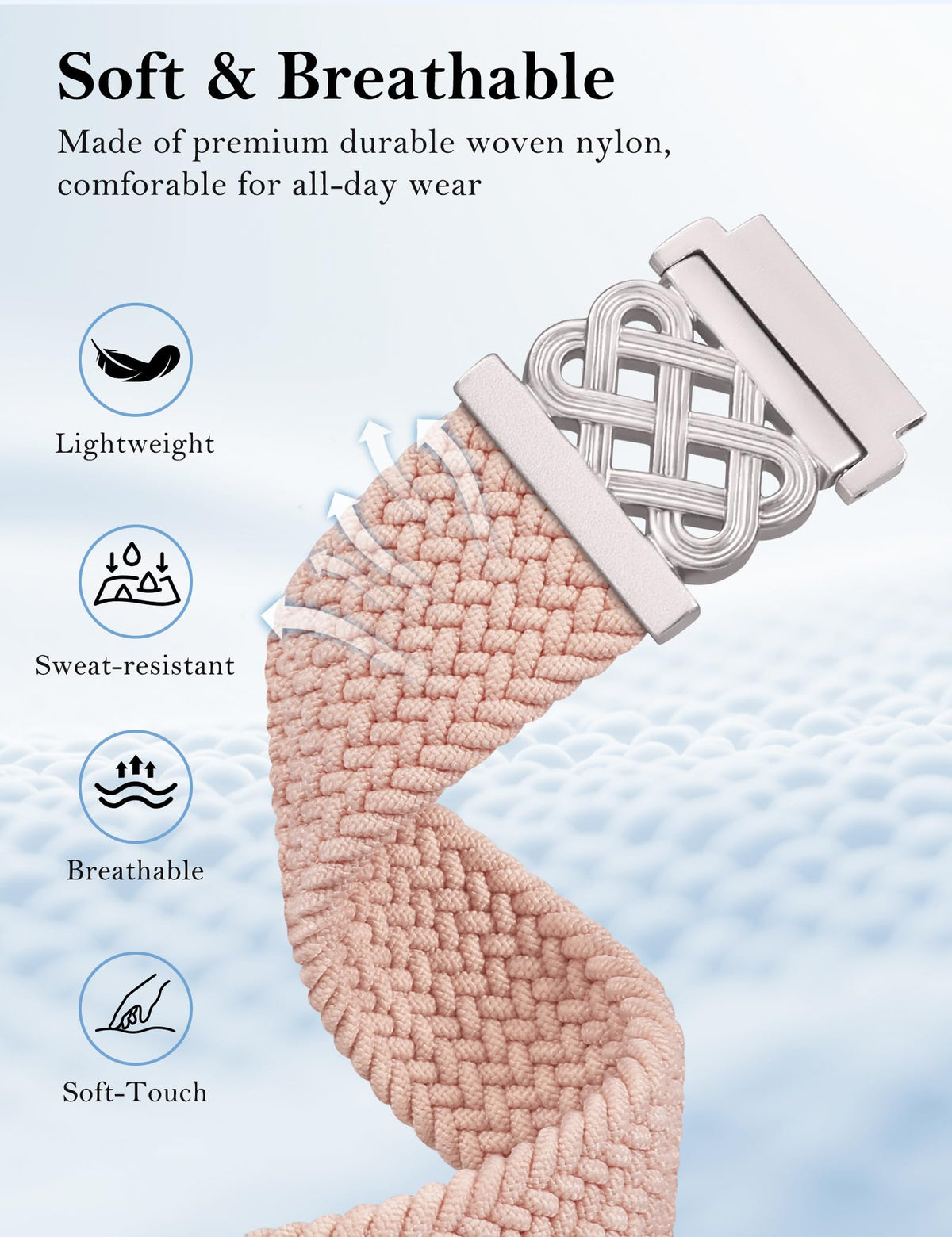 Minyee magnetic closure on band provides quick, secure fastening