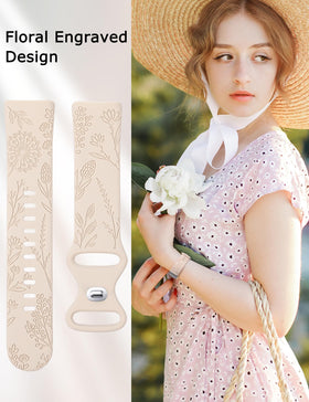 Minyee soft silicone band offers lightweight all-day wear on the wrist.