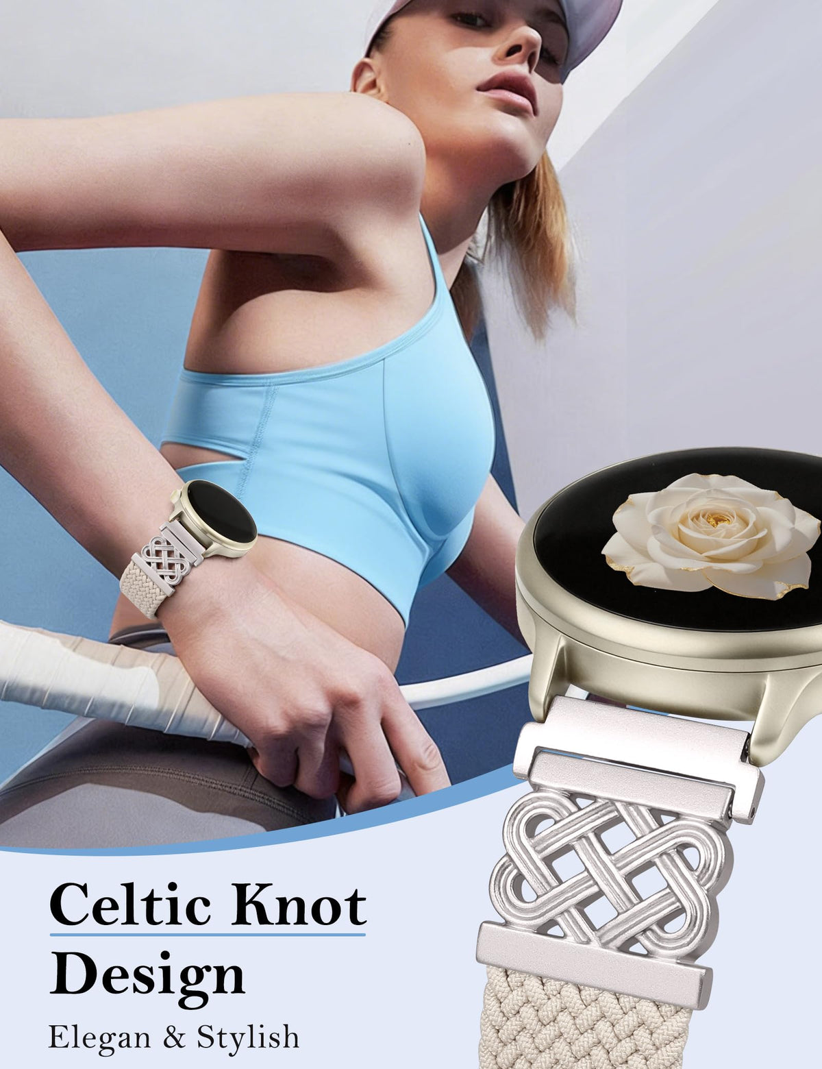 Minyee strong magnetic closure strap for fast on/off and secure fit