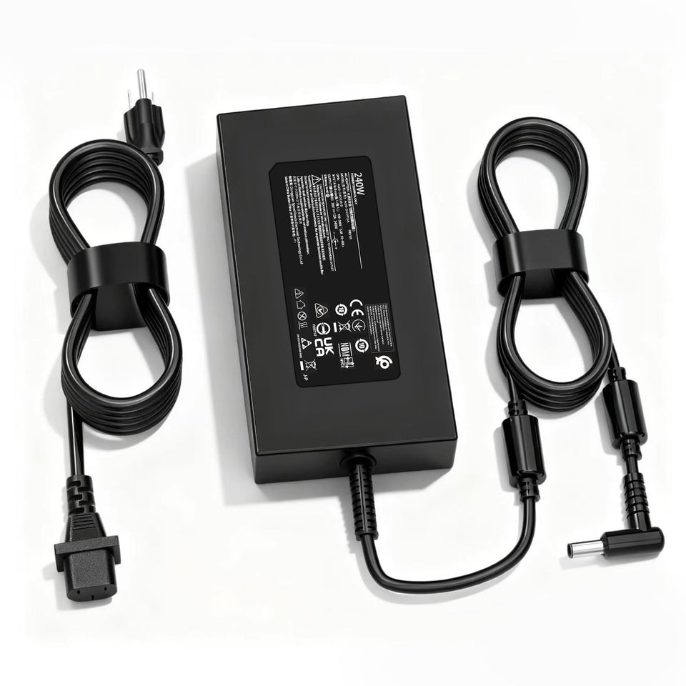 MINZCUZ 240W AC charger for MSI Katana powers gaming sessions on the go.