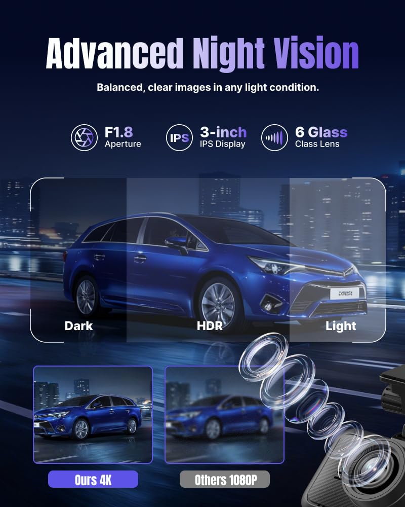 Miofive dashcam app control screen shows easy device management on the go