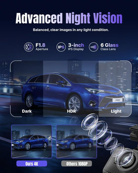 Miofive dashcam app control screen shows easy device management on the go