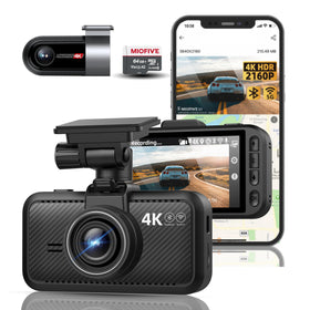 Miofive dash cam front 4K view captures clear daytime footage for records