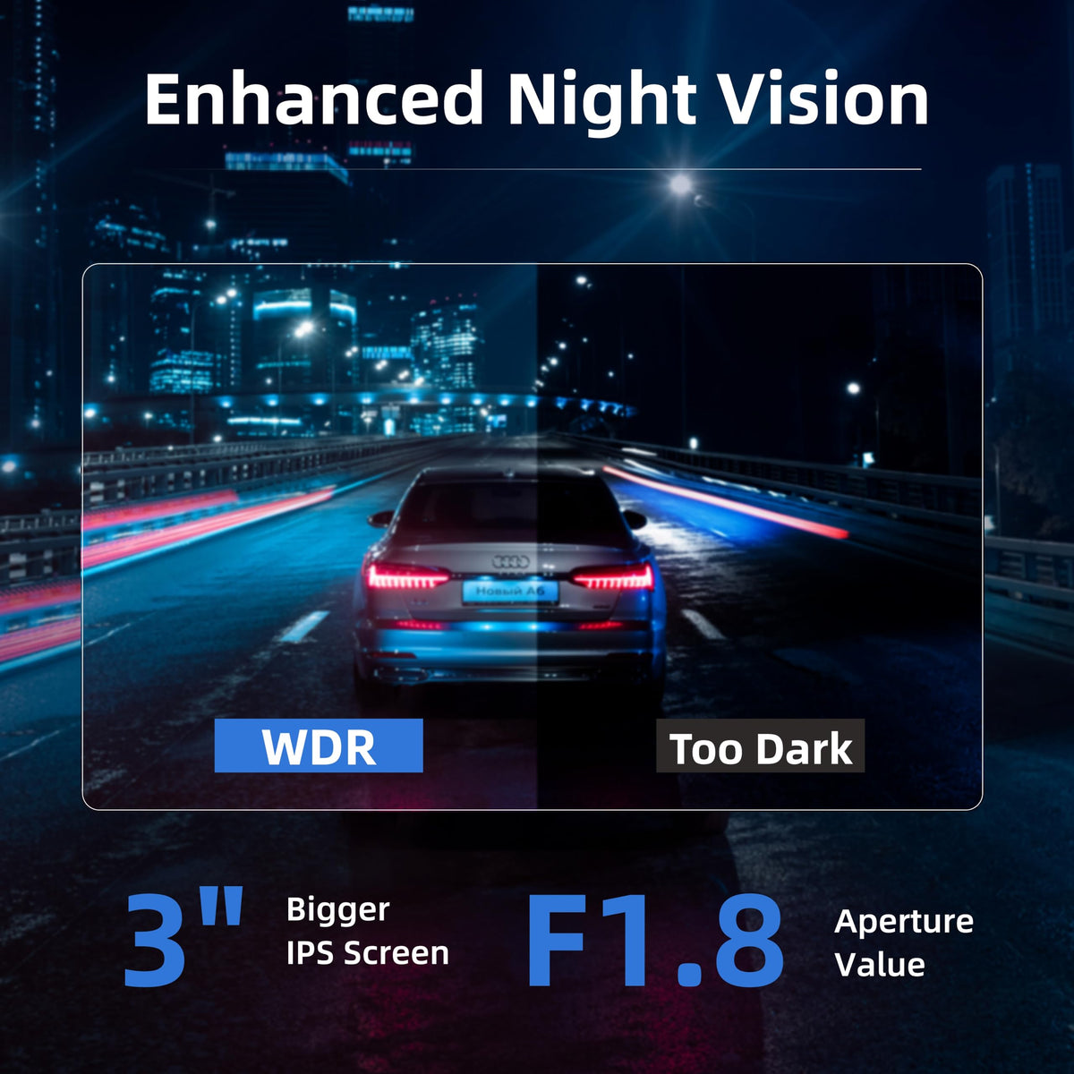 Miofive S1 24-hour parking monitoring via wiring kit for continuous protection