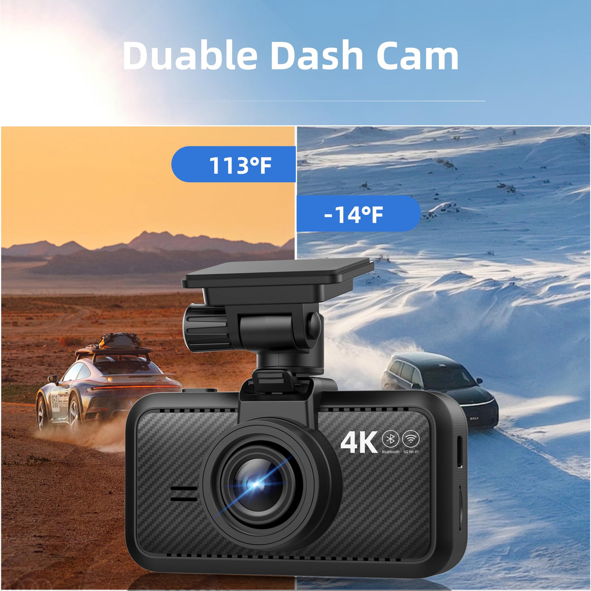 Miofive S1 compact design fits discreetly on your windshield
