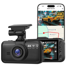 Miofive S1 front dash cam in 4K clarity for crisp road footage