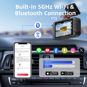 Miofive S1 loop recording with G-sensor locks important clips automatically