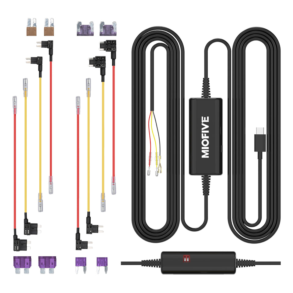 Miofive USB Type-C hardwire kit in packaging for easy setup