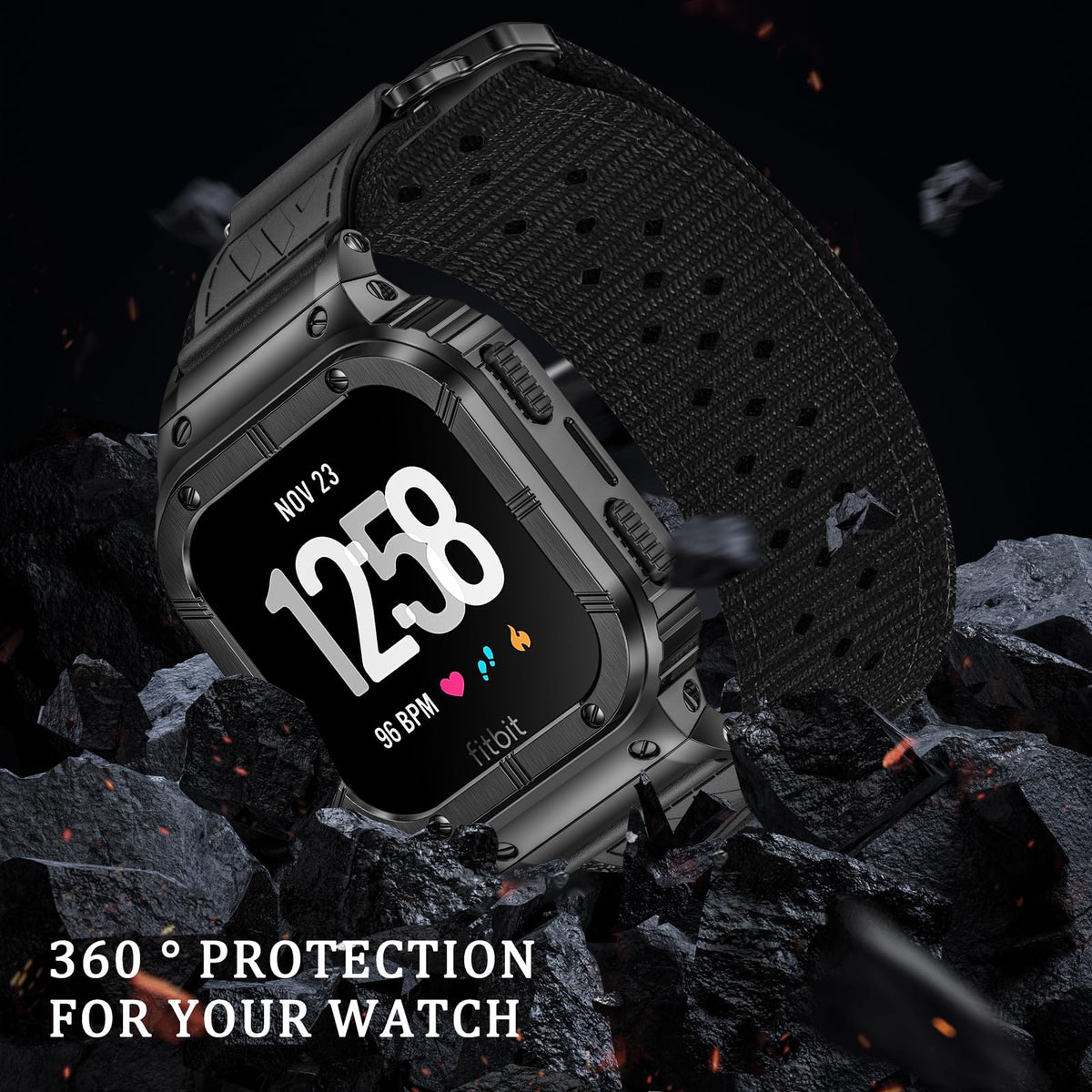 MioHHR nylon strap texture with perforations for breathability and comfort
