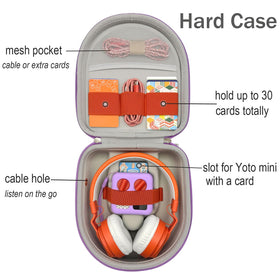 Miojoy case cable-hole detail enabling charging or wired listening on the go