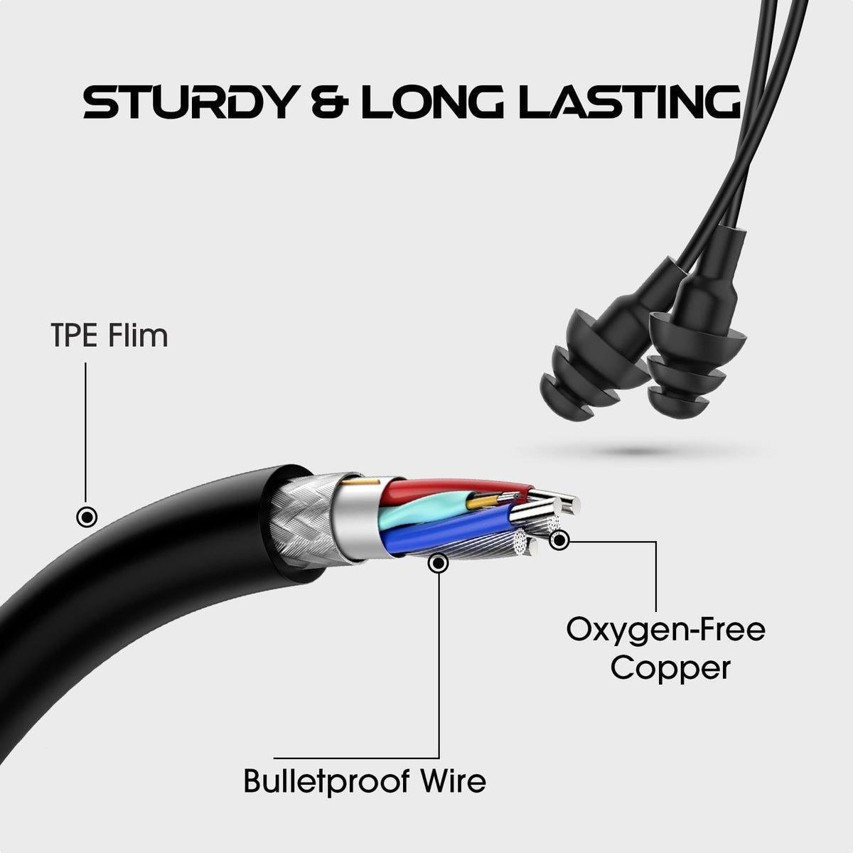 MIPEACE 3.5 mm jack-compatible earphones work with Android devices for easy use.