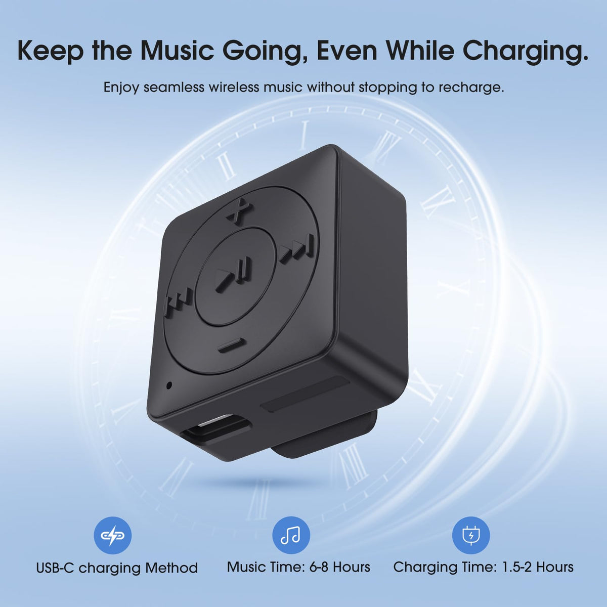 MIPEACE adapter plugged into 3.5mm AUX port for quick streaming