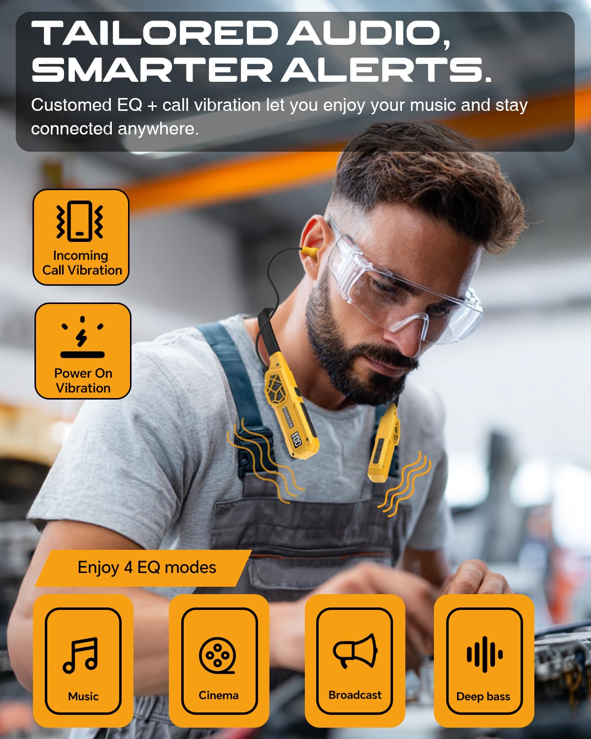 MIPEACE call vibration alert helps you catch calls in busy environments.