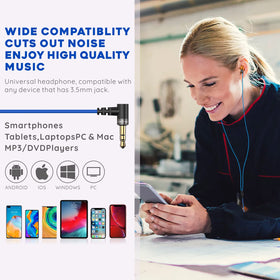 MIPEACE ear plug headphones with 3-5mm jack compatibility for devices.