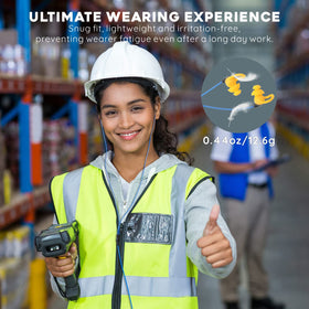 MIPEACE ear plug headphones with durable bulletproof-style wire and reinforced jack.