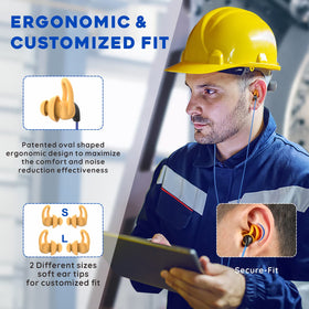 MIPEACE ear plug headphones lightweight design for all-day comfort.
