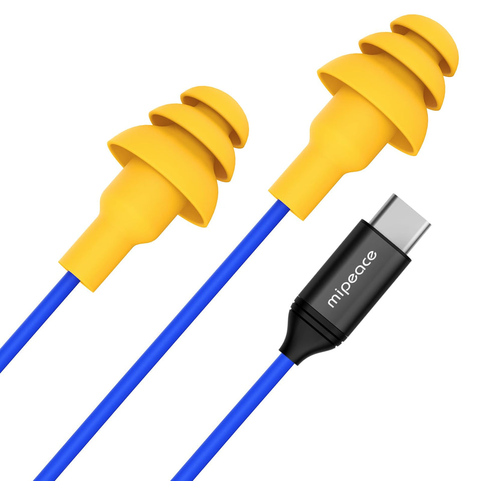 MIPEACE ear plug headphones Type-C compatibility for Android devices with secure, all-day wear.