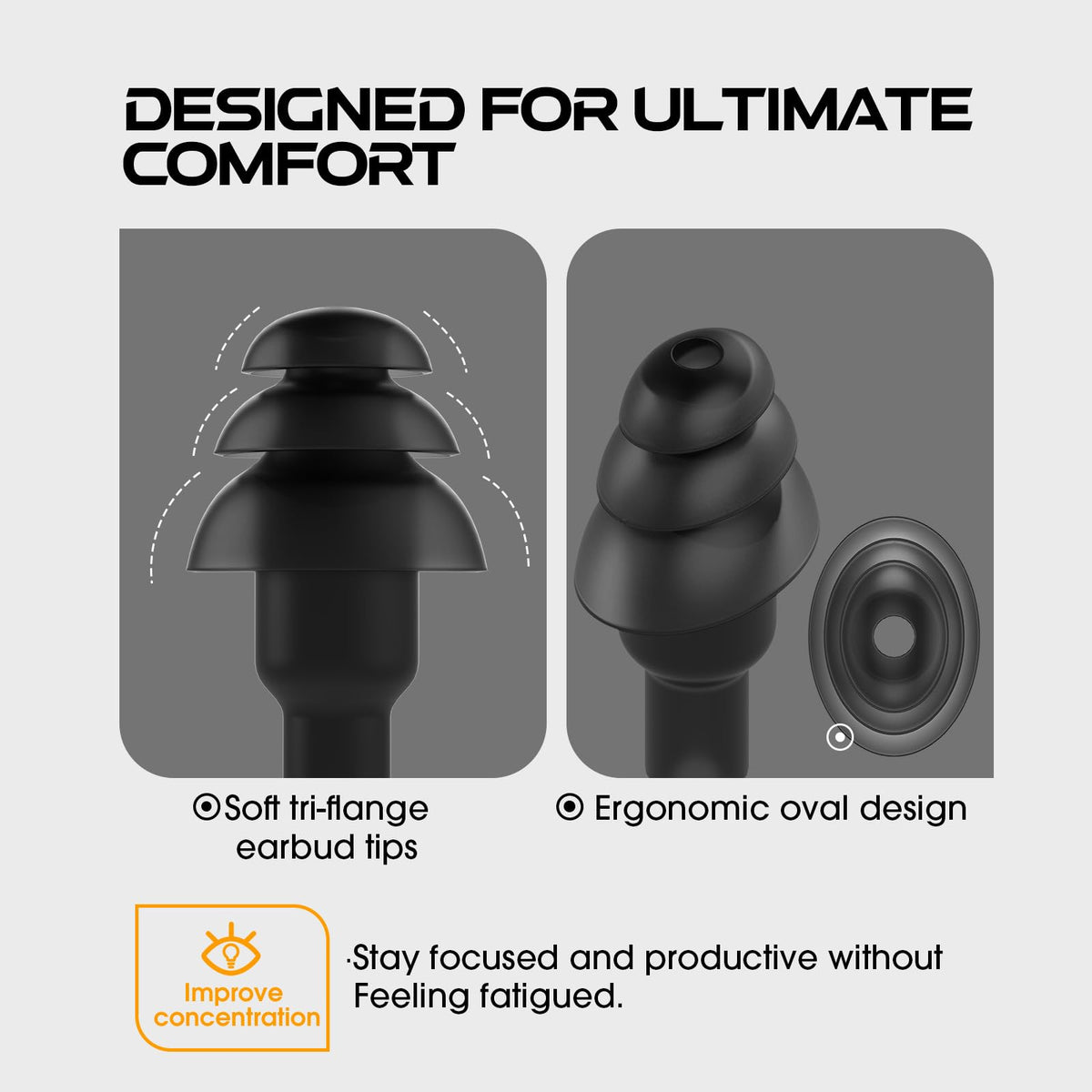 MIPEACE earplug tips offer a comfortable in-ear fit for long shifts.