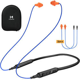MIPEACE neckband front view showing orange finish and lightweight design benefit