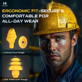 MIPEACE 29dB noise reduction protects hearing while you listen to music at work.