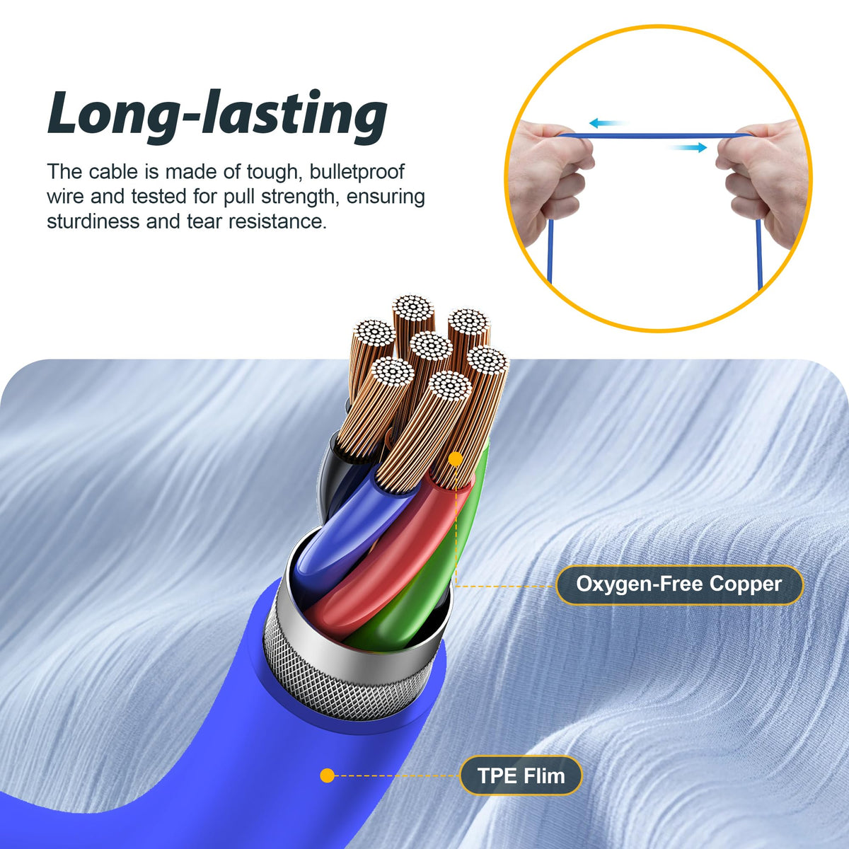 Maintenance-friendly MIPEACE MI04N cable with damp-wipe surface